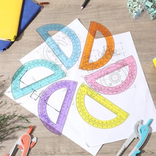 6 Set Compass and Protractor Set, Operation Christmas Items Bulk Multicolor 12