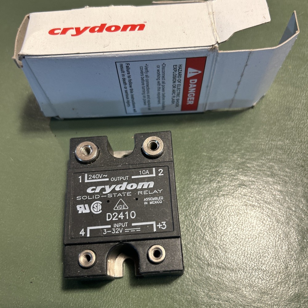Solid-State Relay, Crydom D2410, Input: 3-32VDC, Output: 240VAC/10A