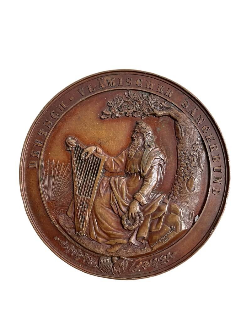 1st German Flemish Singing Festival in Cologne 1846 Bronze Medallion