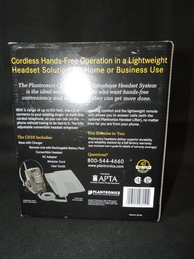 plantronics cs10 headset