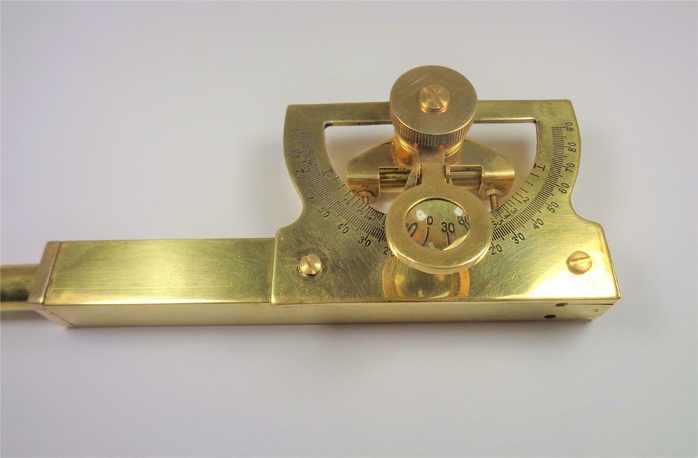 NAUTICAL SOLID BRASS NAVIGATION ABNEY LEVEL MARITIME PRECISION INSTRUMENT