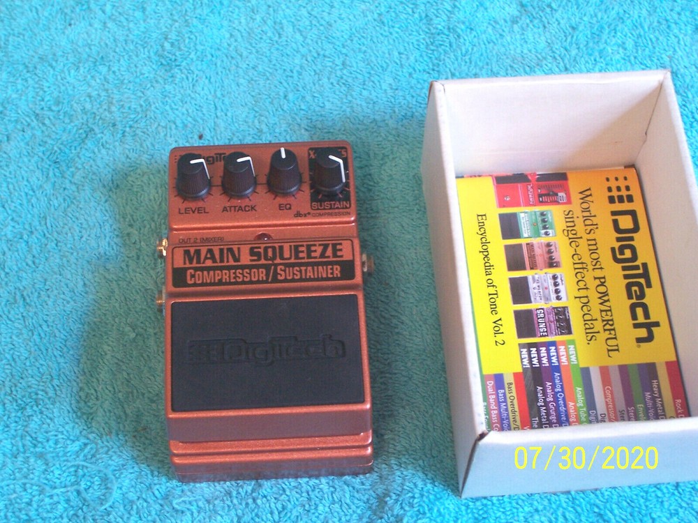 Digitech Compressor Sustainer Main Squeeze working No power supply sold as is