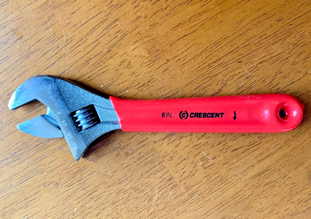 Crescent 6" Adjustable Wrench Plastic-dipped handle Cushion Grip
