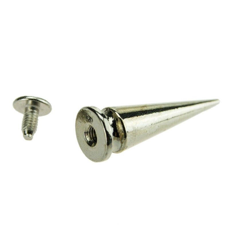 26mm Punk Cone Metal Spikes Rivets Studs Screw Back for Clothing Jacket Leather