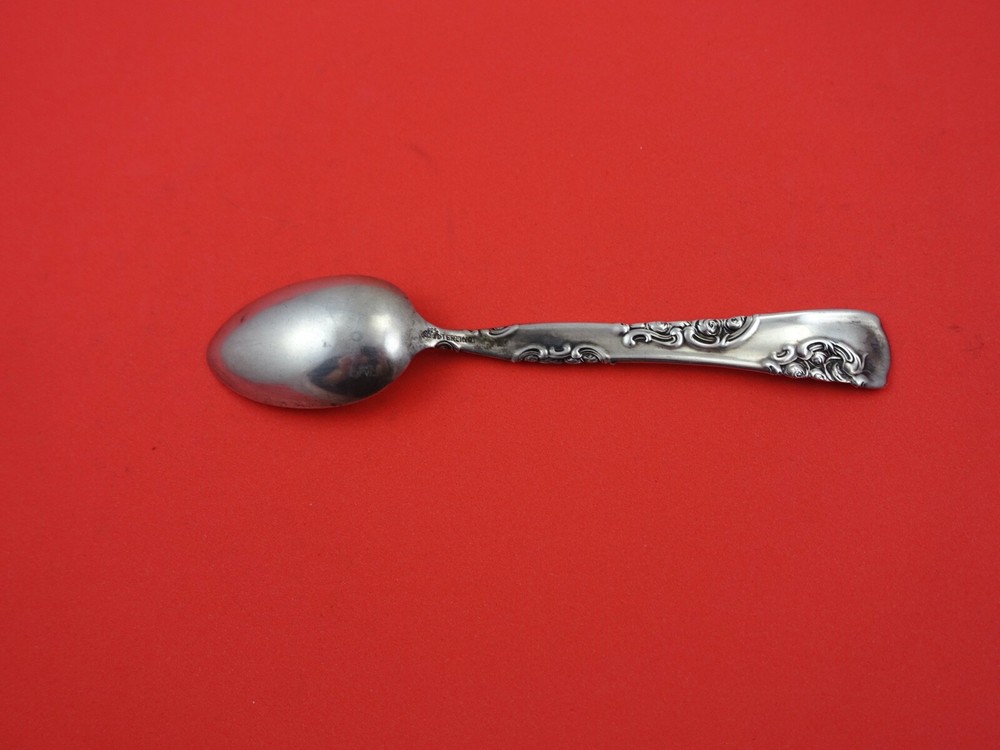 Rose and Scroll By Whiting Sterling Silver Teaspoon 6"