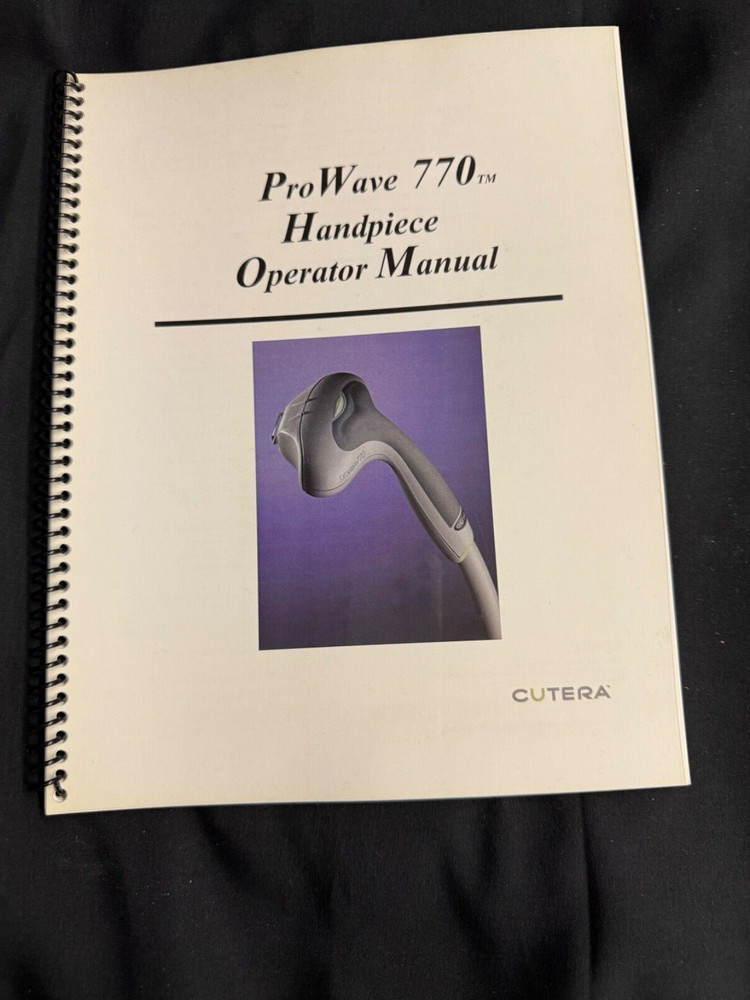 Cutera ProWave 770 Handpiece Operator Manual