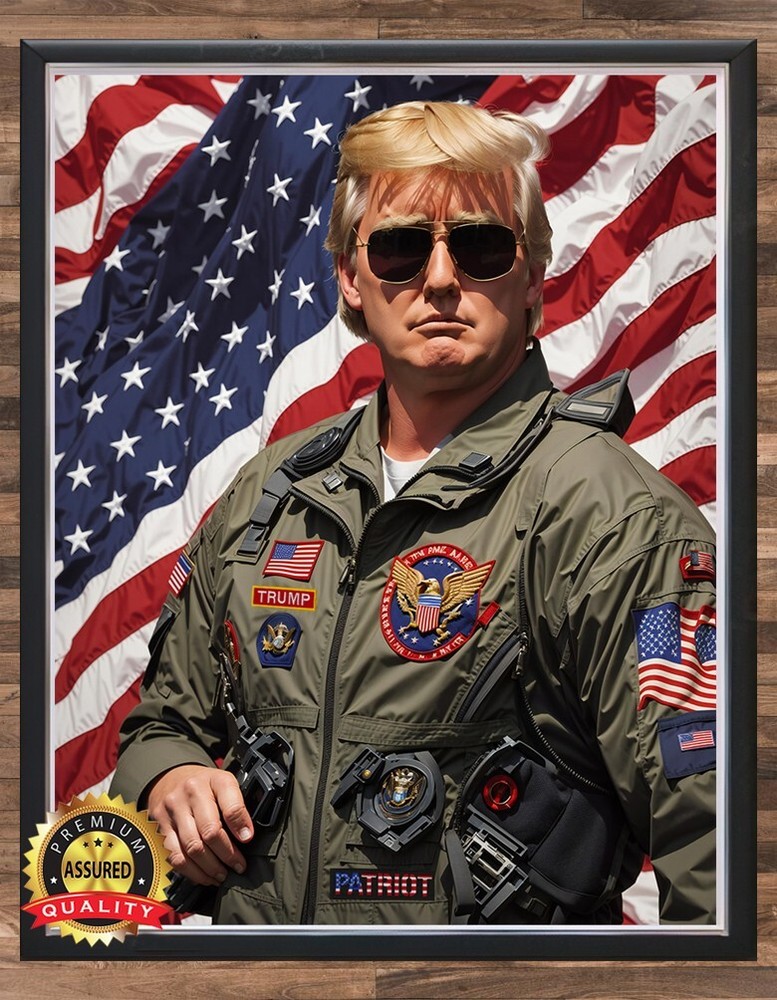 Donald Trump - Maverick - Top Gun - Art- Metal Sign 11 x 14