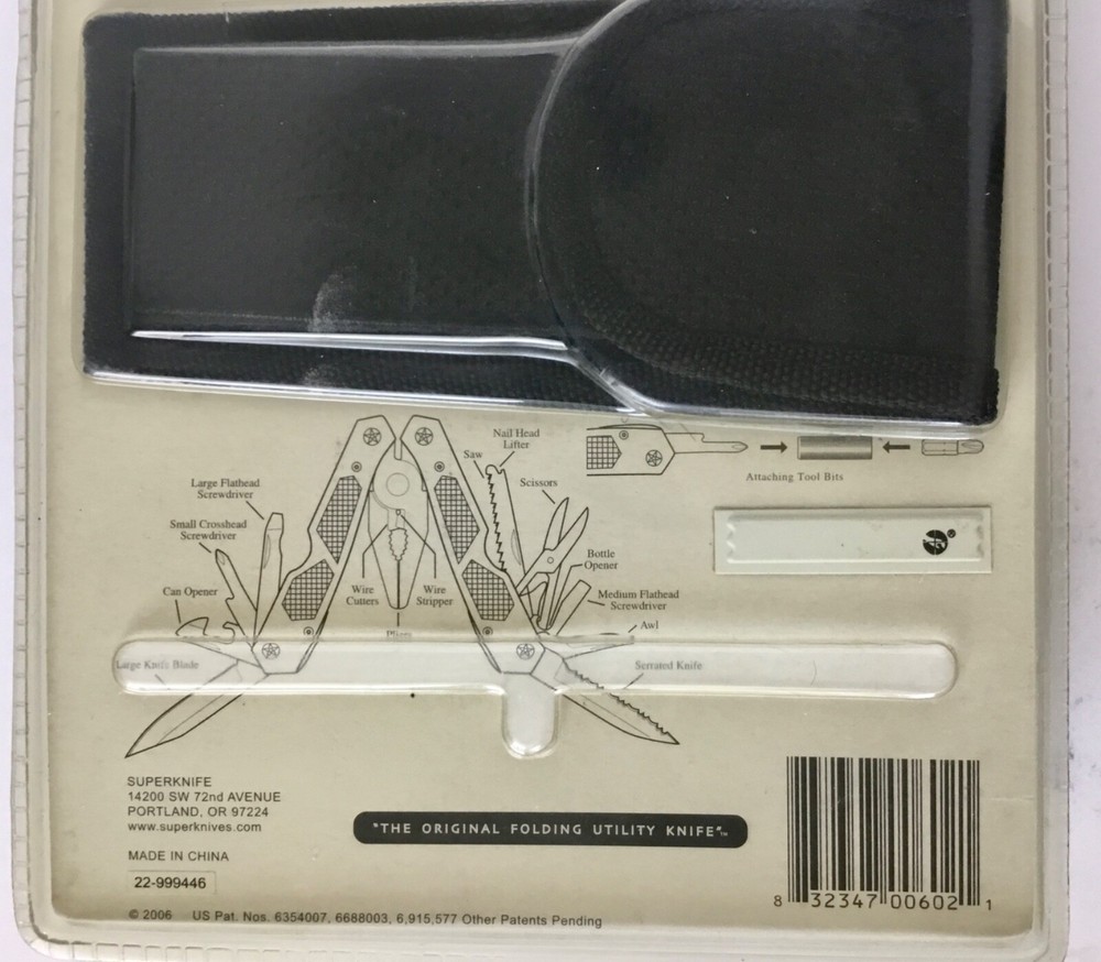 SuperKnife Edge Rubberized & Multitool & Bit Set with Sheath Value Pack