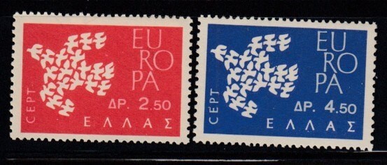 GREECE Europa 1961 MNH set