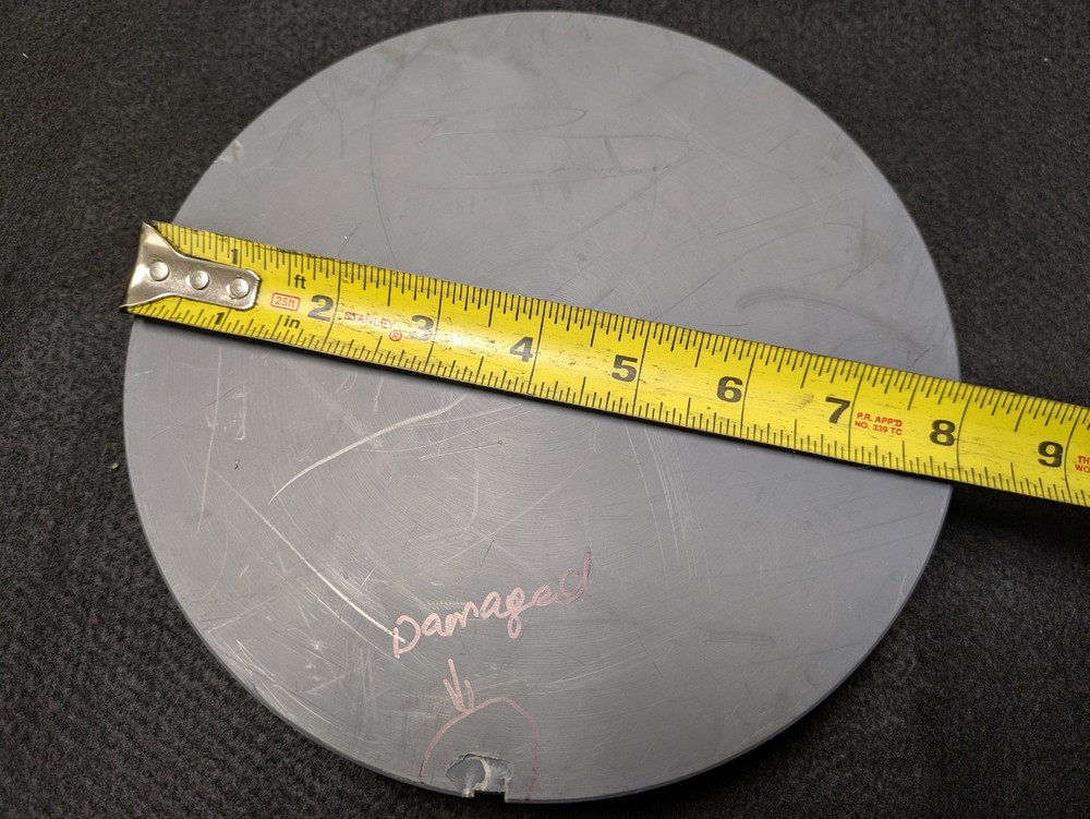 Ø8.0" X 1.4" Thick Gray PVC