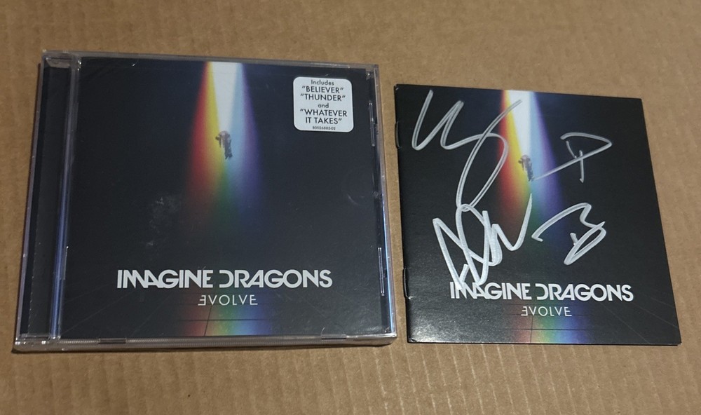 Imagine Dragons Evolve cd with hand Signed / Autographed CD