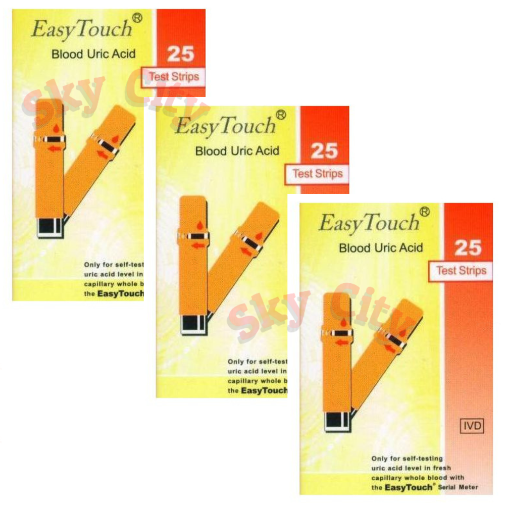 EasyTouch Easy Touch Blood Uric Acid Test Strips - 1 Box @ 25 Strips