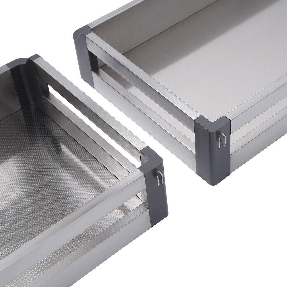 2 Tier Kitchen Blind Corner Basket Storage Organizer Soft Close Pull Out Cabinet