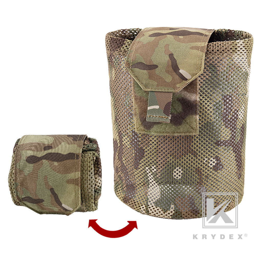 KRYDEX Tactical Mesh Dump Pouch Drop Pouch Magazine Recycling Pack MOLLE/BELT