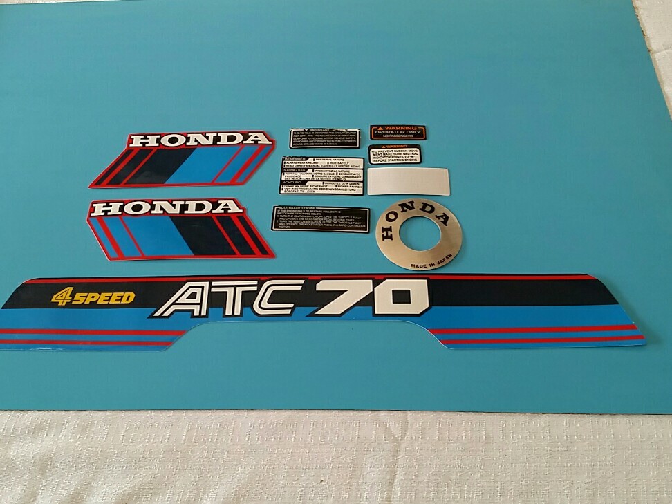 HONDA ATC70 1985 MODEL DECAL GRAPHIC SET (10 DECALS) (*#h04)