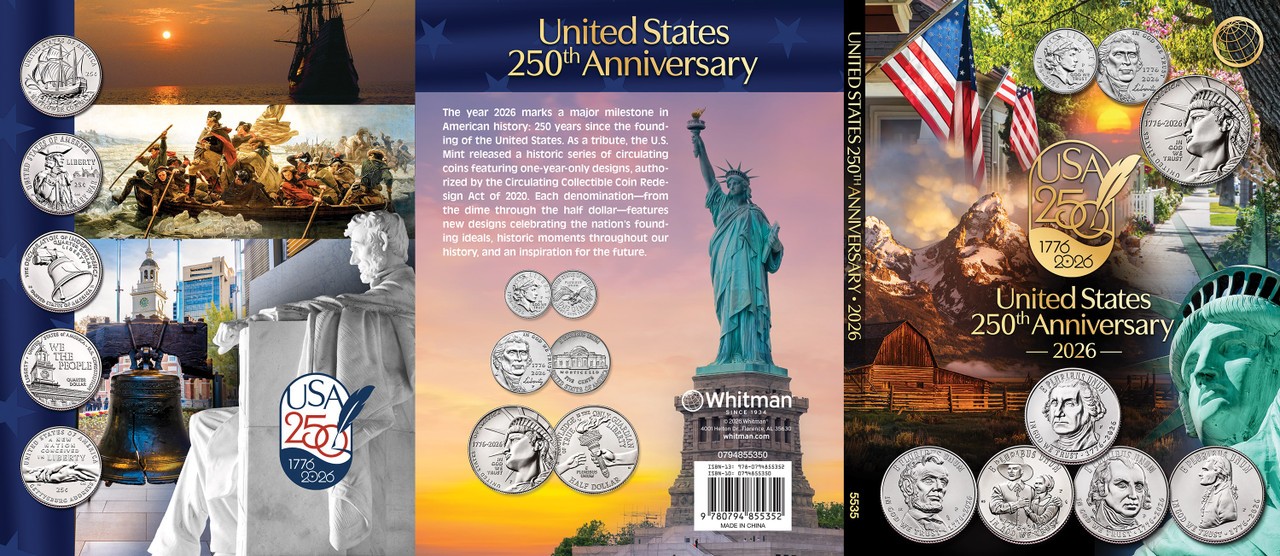 Official Whitman® Coin Folder-United States 250th Anniversary: 2026 Single Mint