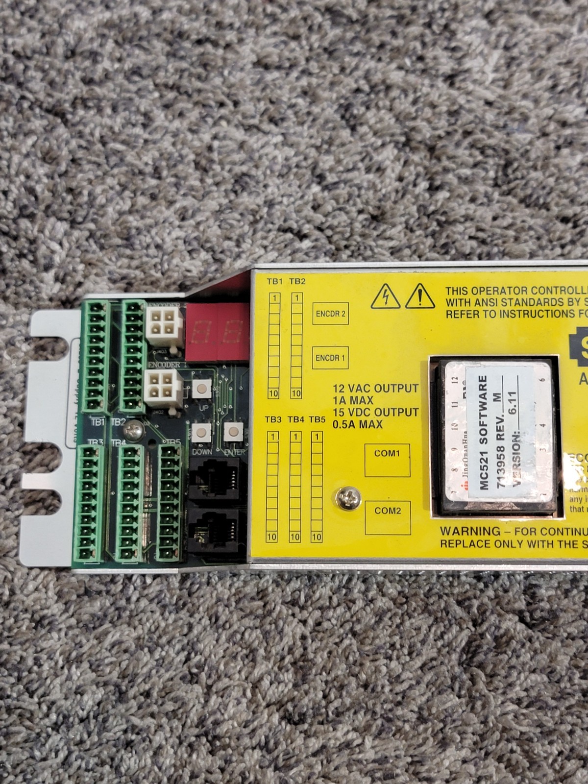 Stanley Access Controller 185000-1 MC521 Version V.6.11 Rev M TESTED Works