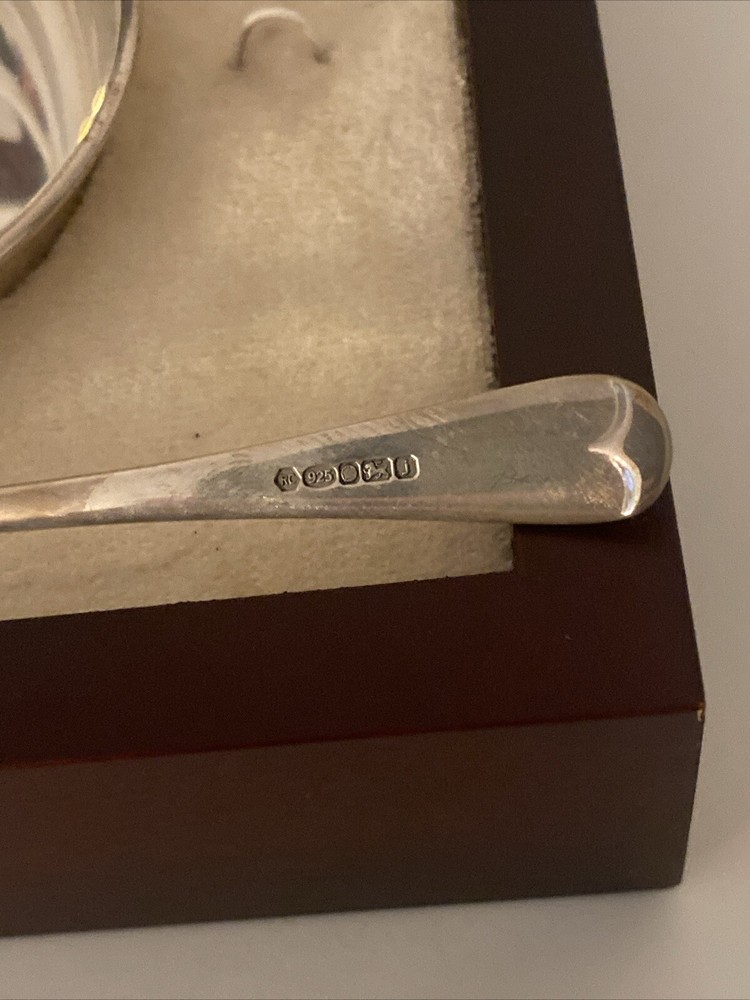 Carrs Solid Sterling Silver Bowl with Accompanying Solid SS Spoon #FS