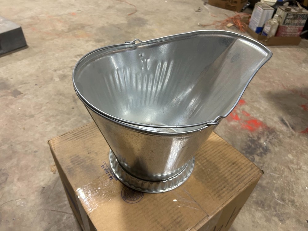 GALVANIZED COAL SCUTTLE / ASH BUCKET