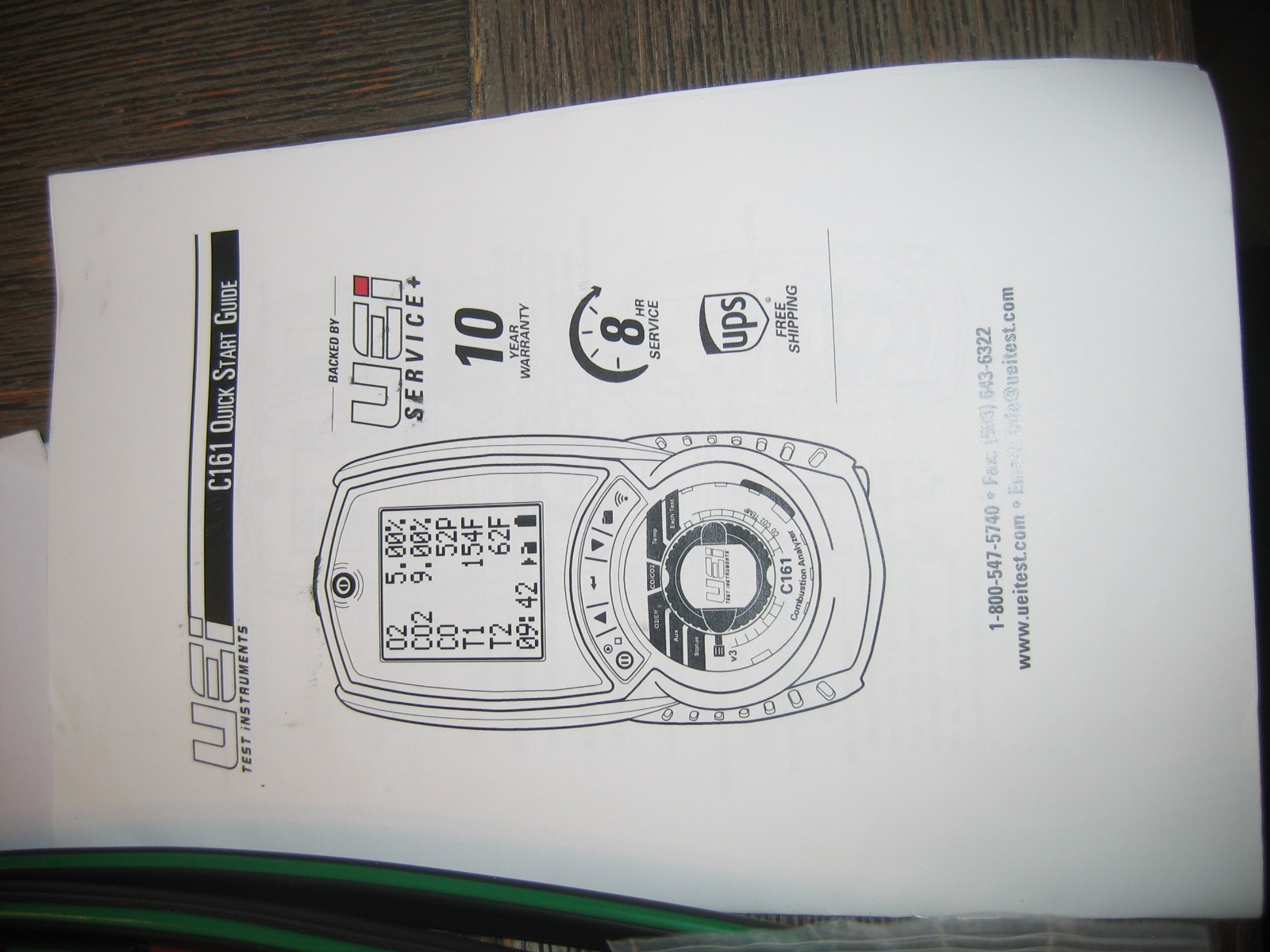 UEi C161 Residential Combustion Analyzer