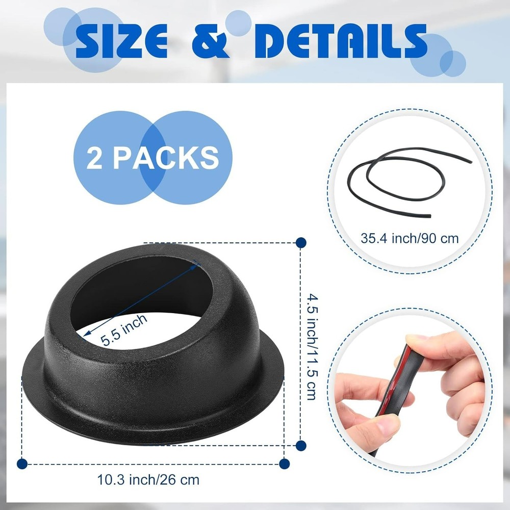 2 Pcs Universal Angled Speaker Enclosures Boxes Pods Surface Mount with Rubbe...