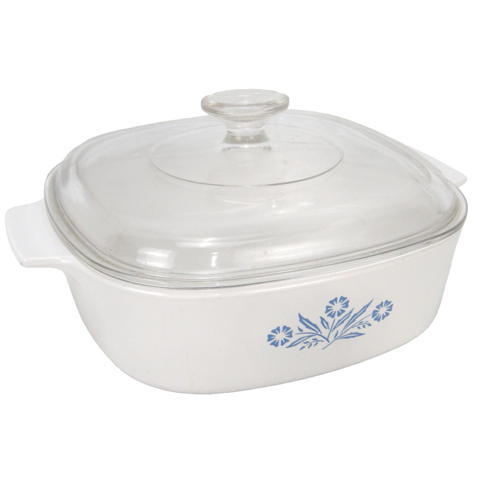 Corning Ware Blue Cornflower  2 Liter Baking Dish A-2-B with Pyrex Lid EUC