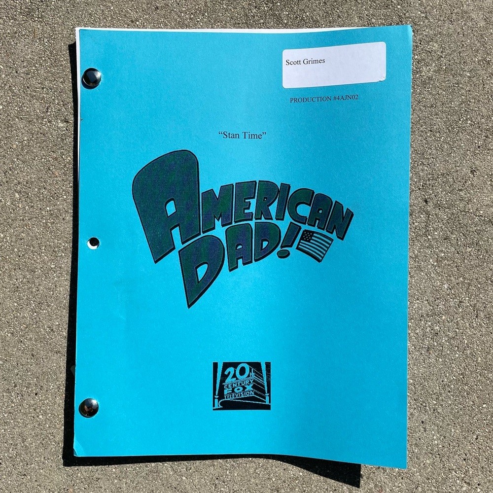American Dad Scott Grimes Steve Smith 2007 Production Used Table Draft Script