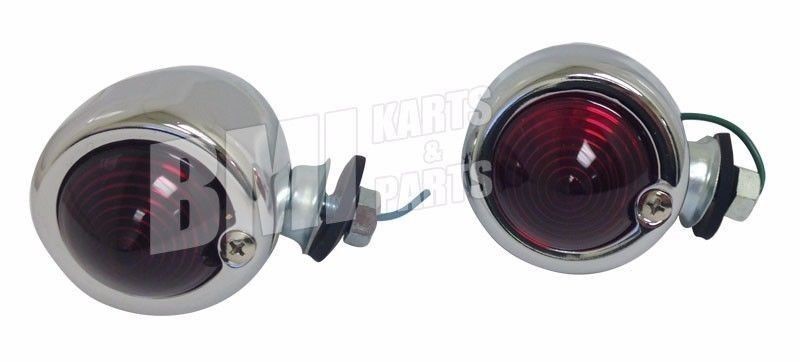 Set of 2 Chrome Bullet 12V Motorcycle Marker Turn Signal Lights Harley 68515-78
