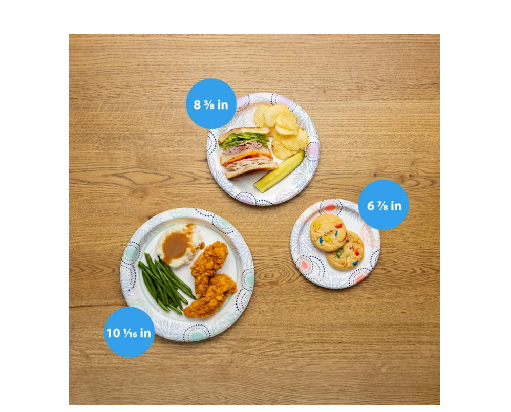 Great Value Disposable Paper Plates, 8.5", 200 Count