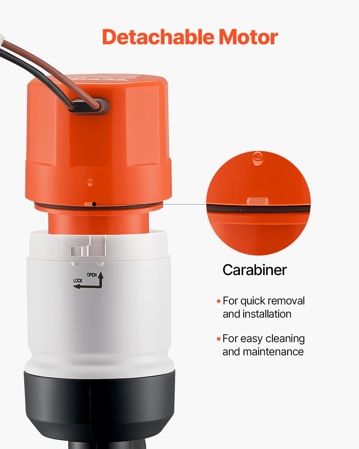 Livewell Pump for Boat 12V 500 GPH Livewell Aerator Pump Straight 2 Inlets