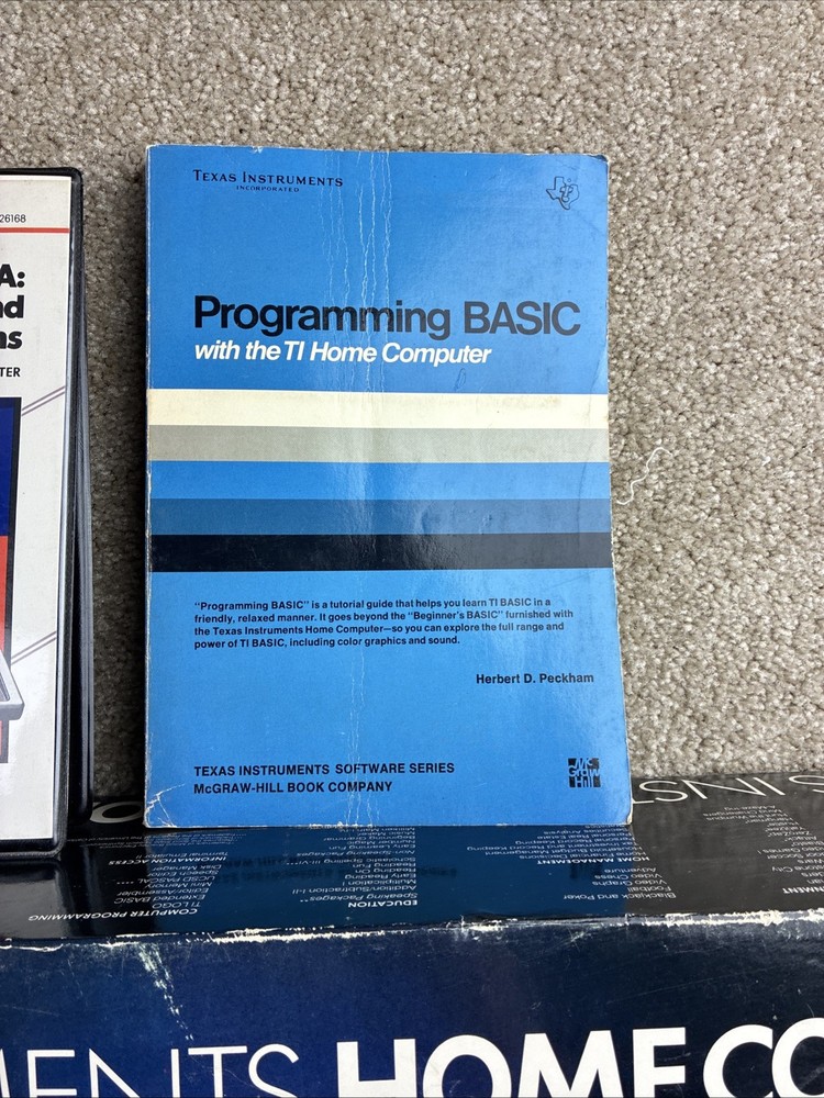 Texas Instruments TI-99/4A Home Computer POWERS UP,RED LIGHT ON!