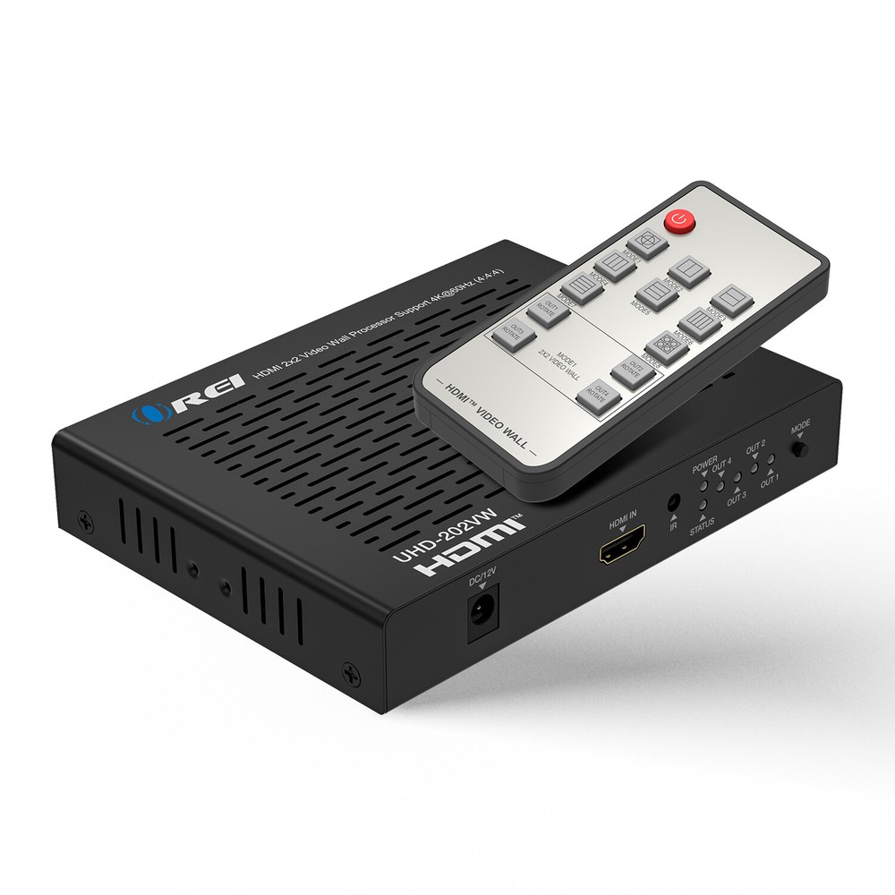 4K 2x2 Video Wall Controller Seamless HDMI Processor Upto 4K@60hz (UHD-202VW)