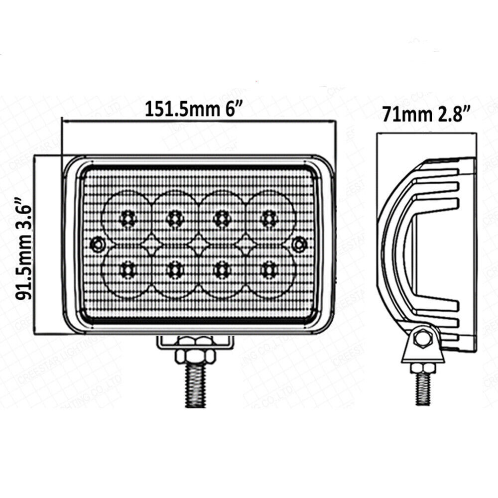 For Case IH 7210,7220,7230,7240,7250 Complete LED Work Light Upgrade Kit