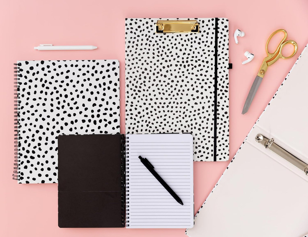 Steel Mill & Co Cute Clipboard Folio with Refillable Lined Notepad and Interior