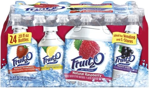 SunnyD Fruit 2o - Raspberry, Strawberry, Lemonade, Grape, 20-Ounce Bottles (Pack