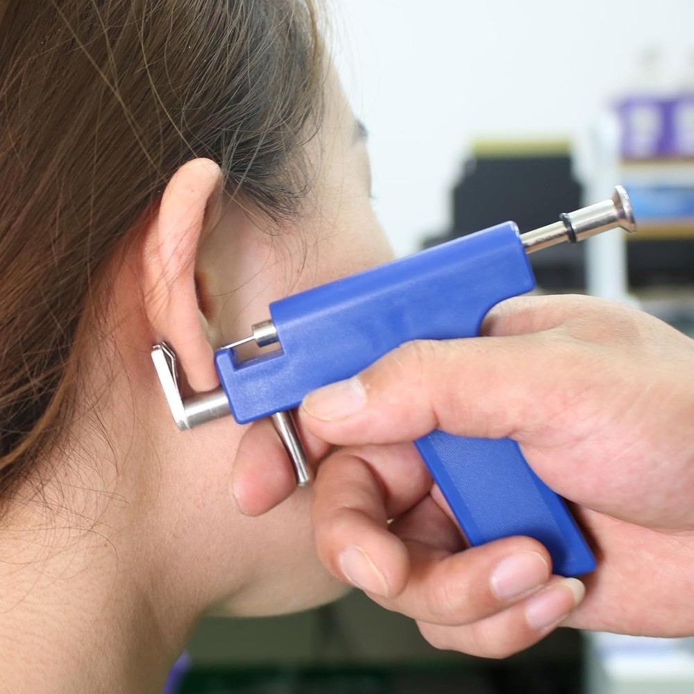 Ear piercing gun, Reusable Professional Piercing Kits, 24 Surgical silver