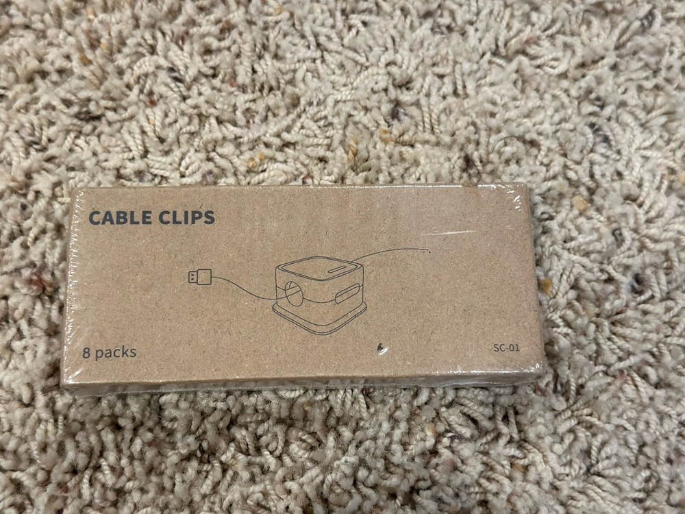 Magnetic Cable Clips 8 Pack/ Black