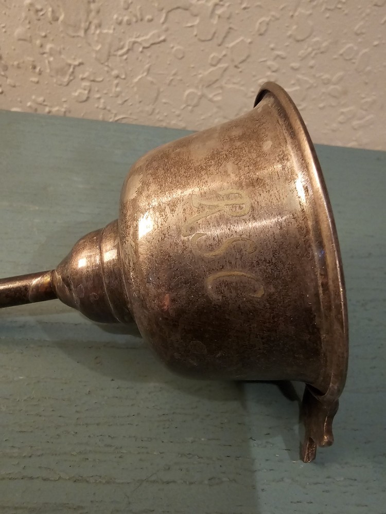 Vintage SilverPlate Wine Funnel W/Grape Design Handle-Very Good