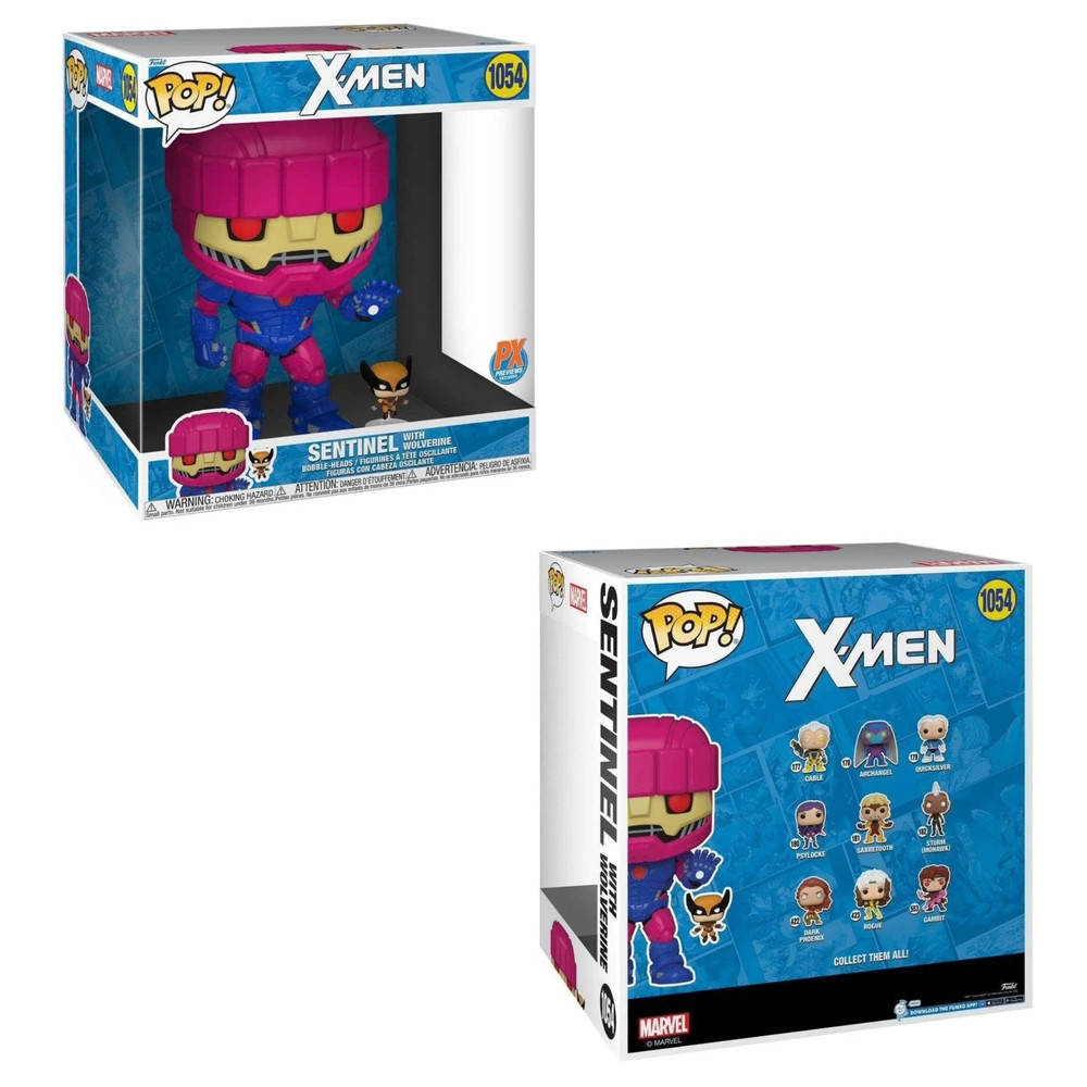 Funko Pop! Jumbo Marvel: X-Men - Sentinel with Wolverine Exclusive