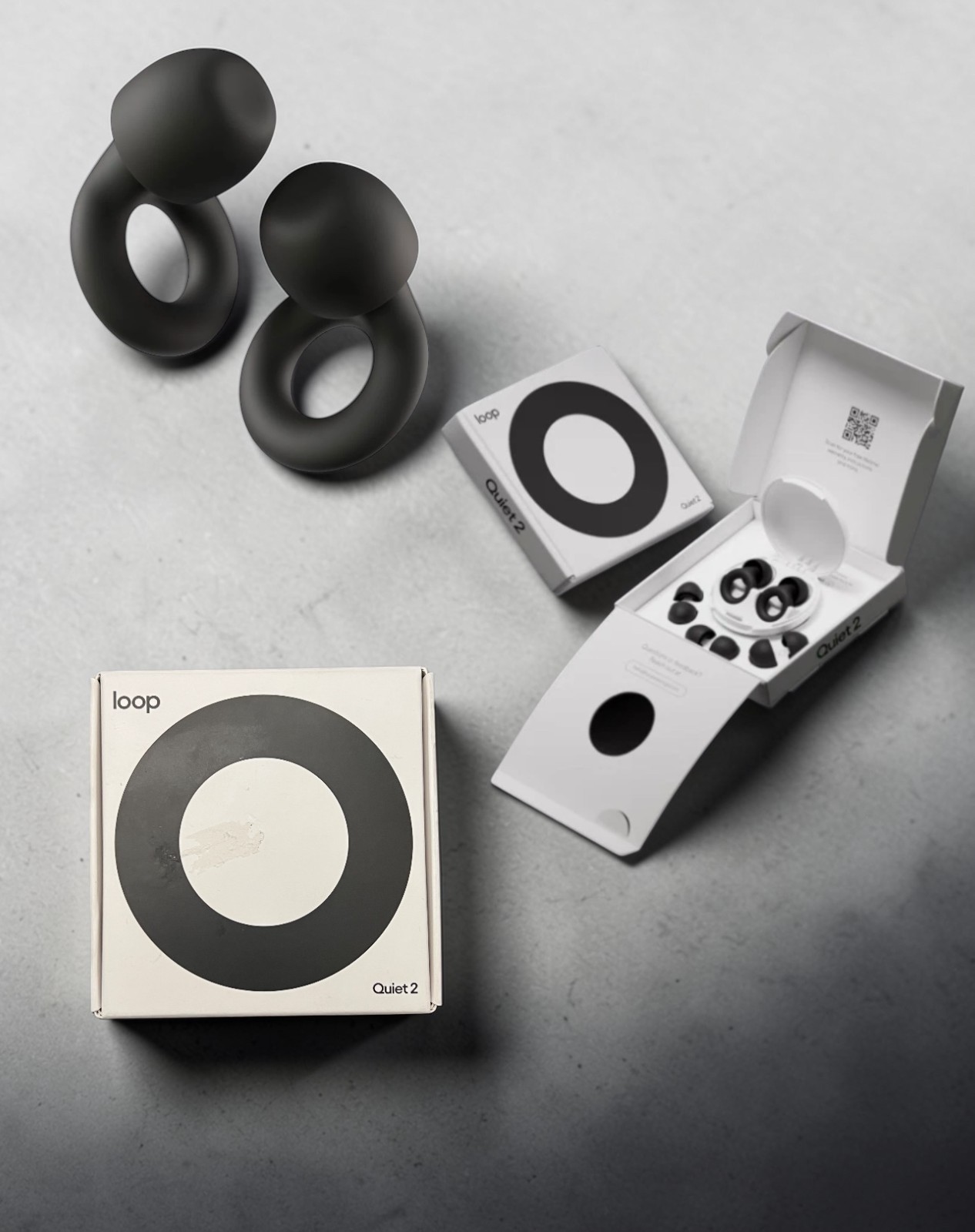 NIB~ Loop Quiet 2 Black Earplugs Ultra Comfy Reusable Noise reducing for Sleep