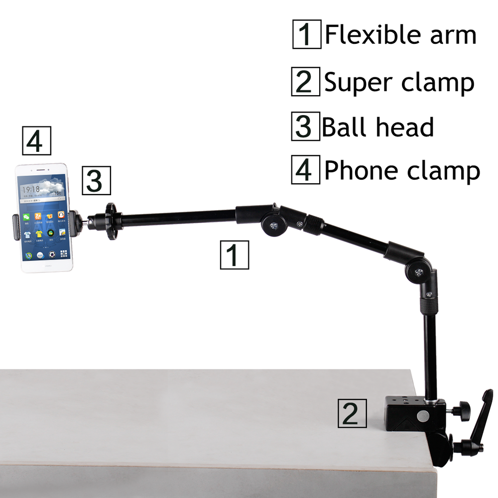 VICTORY Foldable Flexible Overhead Webcam Stand Camera Mount For Projector Mount