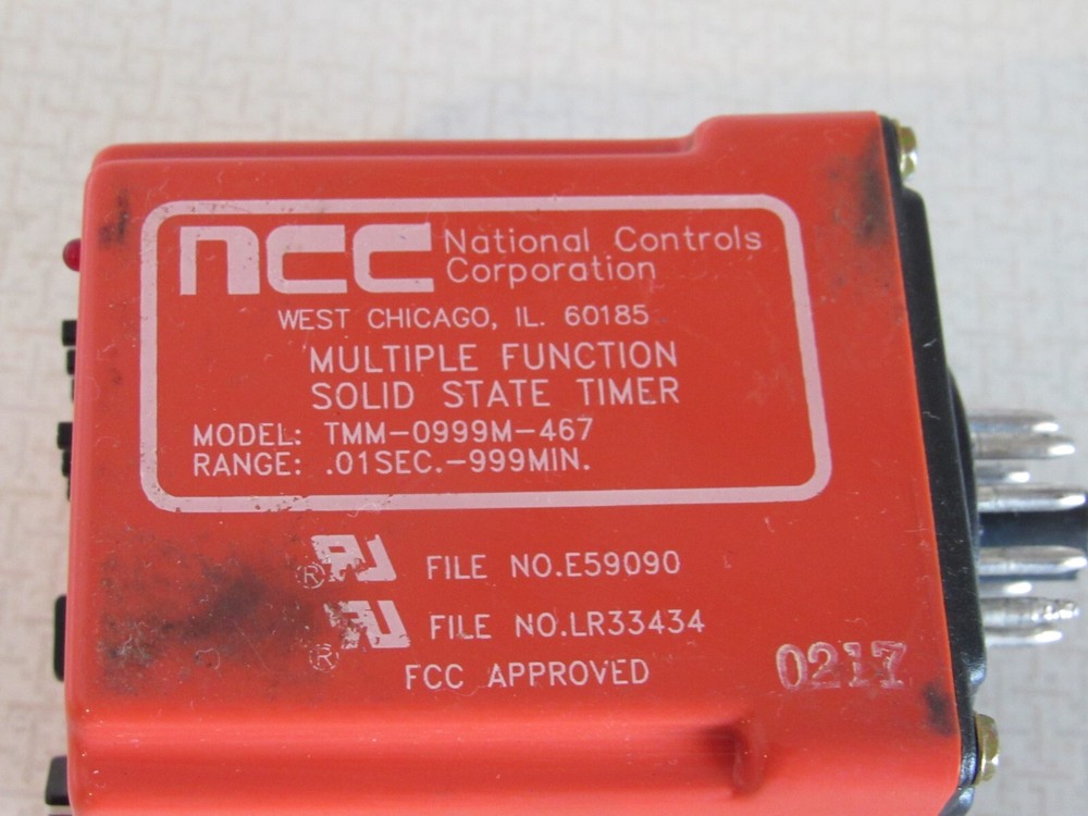 NCC NATIONAL CONTROLS TMM-0999M-467 SOLID STATE TIMER TMM 0999M 467