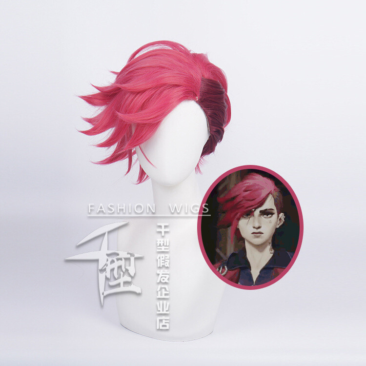 Vi Cosplay Wig Short party hair Synthetic Costume Wigs