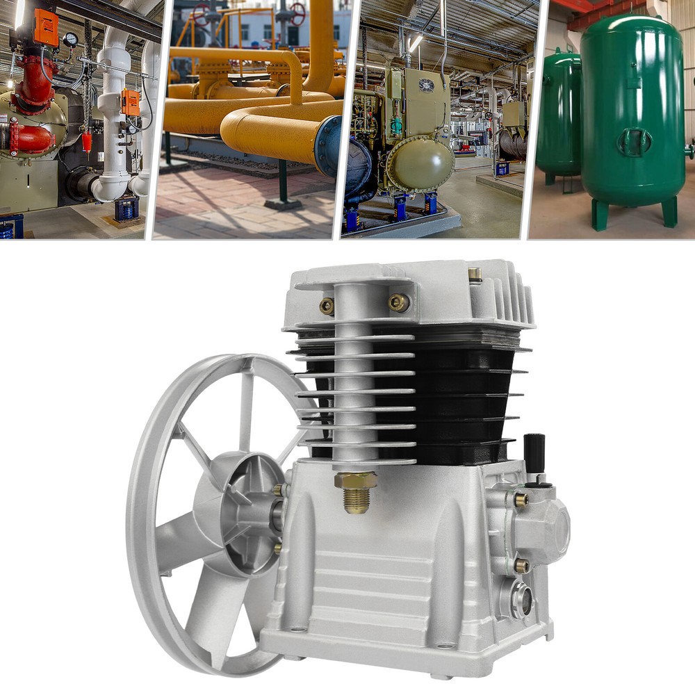 Air Compressor Pump Head, Single Stage Twin Cylinder Air Compressor Pump Head