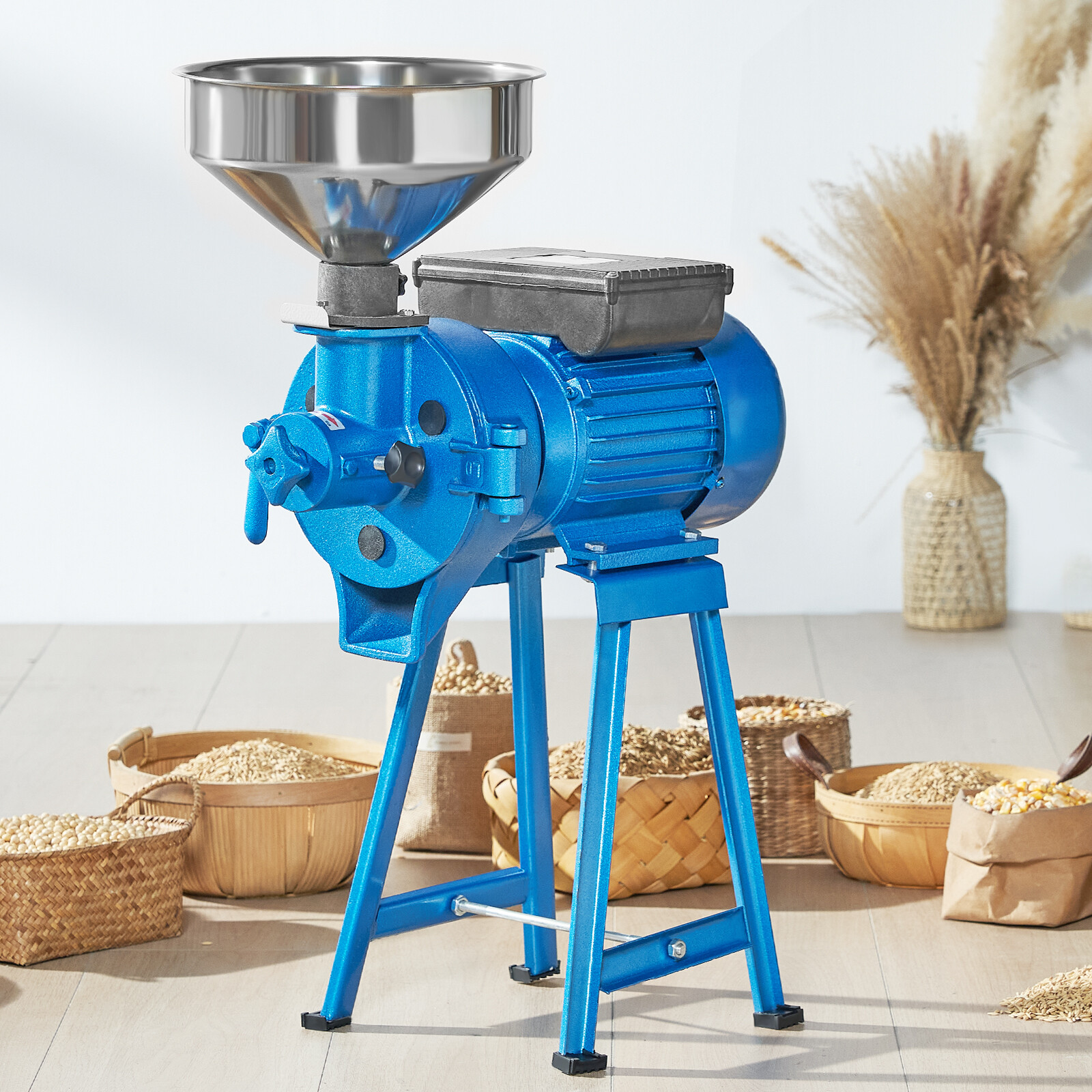 VEVOR 1500W 110V Electric Grain Grinder Corn Wheat Flour Cereal Mill Wet & Dry