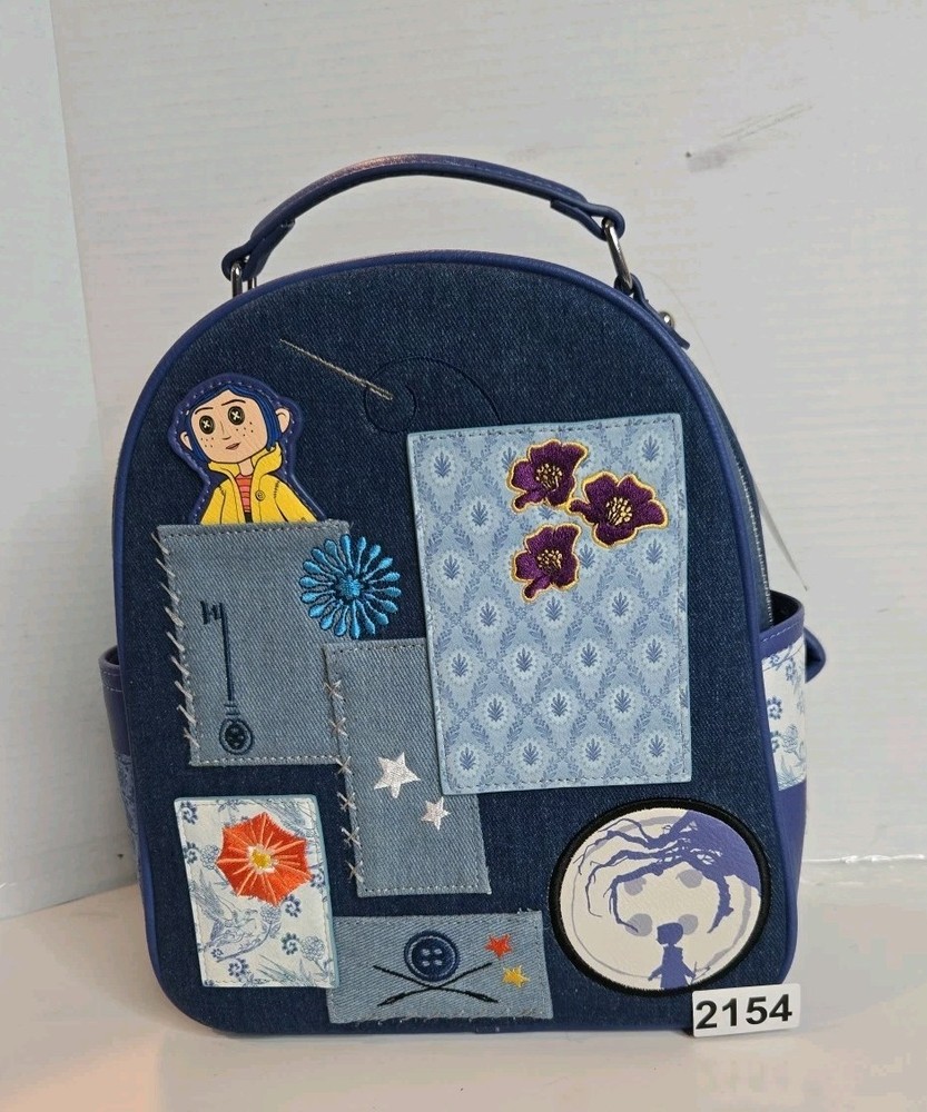 Coraline "Laika" Patchwork Denim Mini Backpack