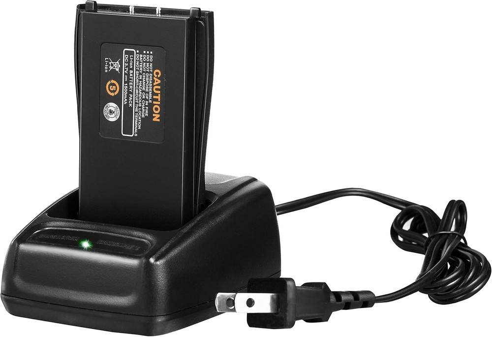 Rechargeable Long Range Two-Way Radios with Earpiece 4 Pack Arcshell Black