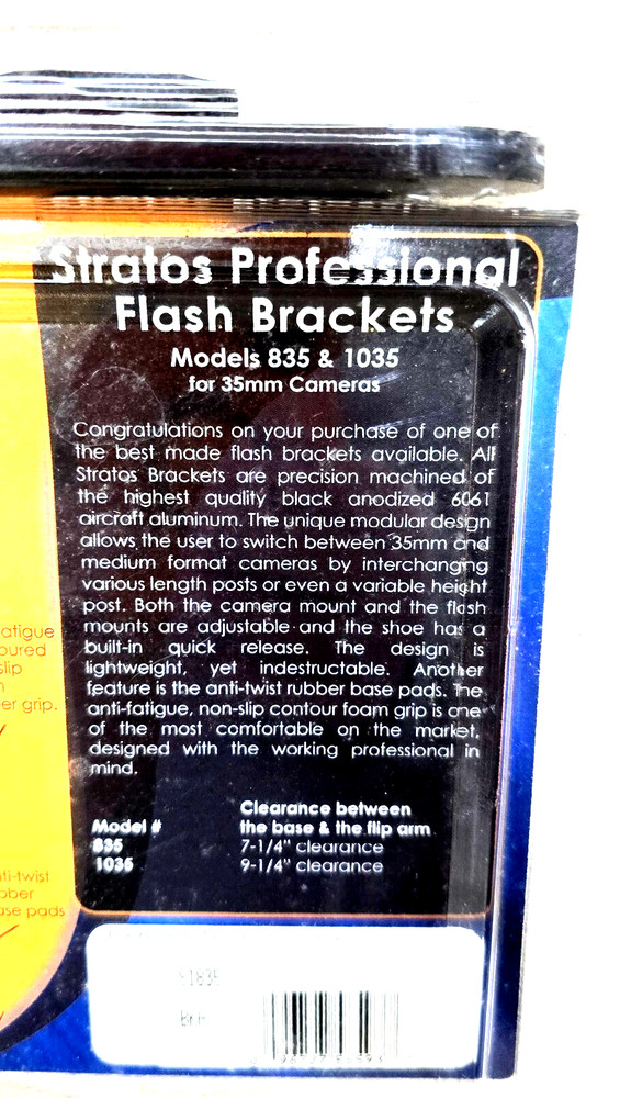 Flash Bracket Stratos Model 835 & 1035 Modular System 8" High XLNT