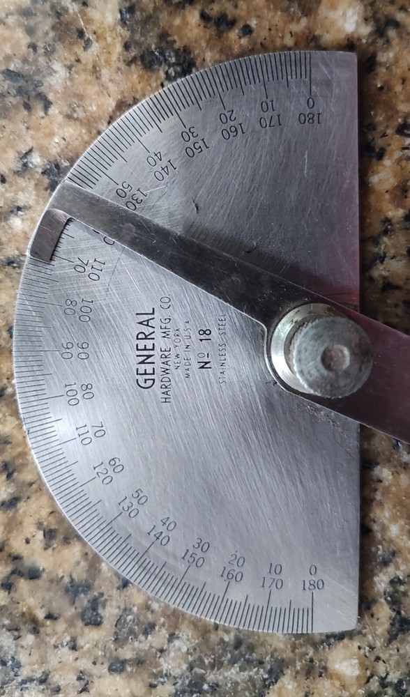 GENERAL NO 18 STAINLESS PROTRACTOR