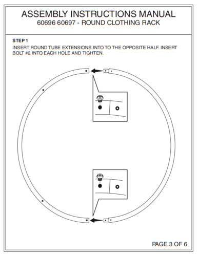 Chrome 36" Round Clothing Rack Height 48 - 72" H Leveler Glides Garment